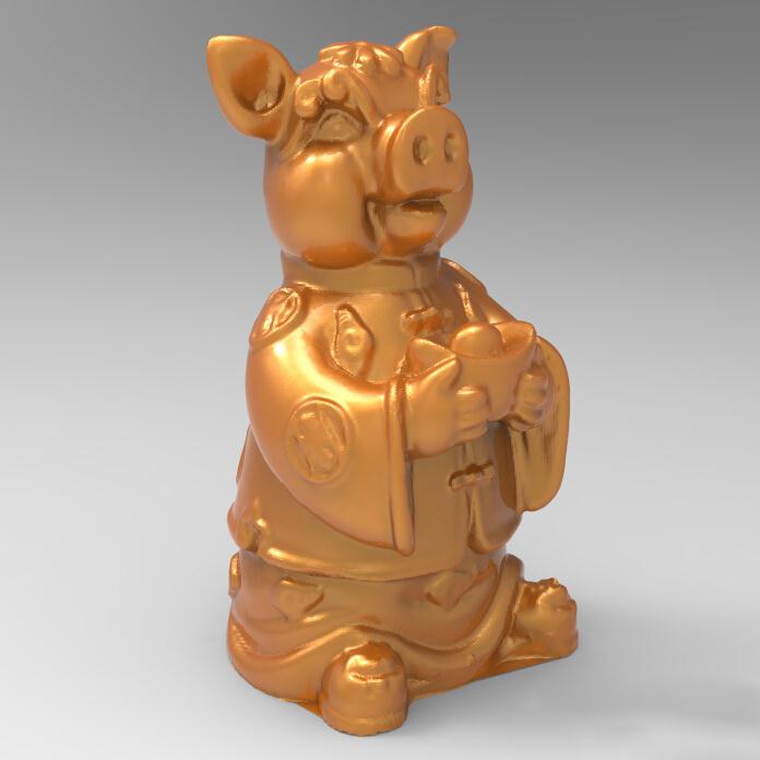 3D打印 十二生肖人像-猪模型图片、模型下载、STL文件下载